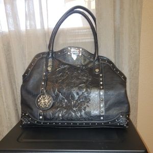 Miss me large black leather purse